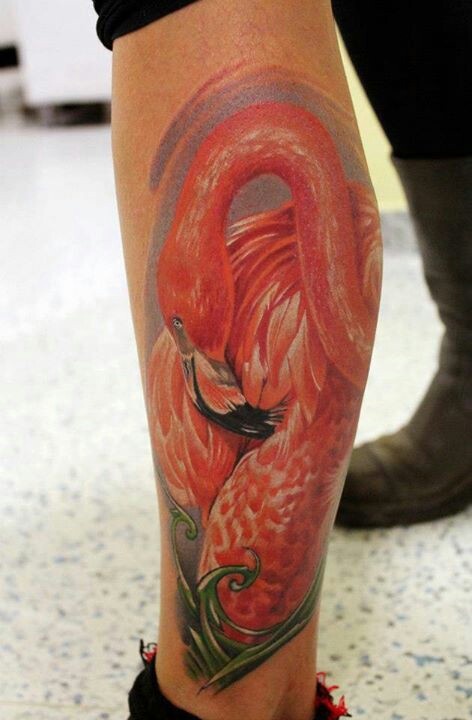 Amaizing flamingo tattoo