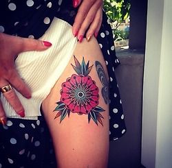 Amaizing flowers tattoo by Kirk Jones