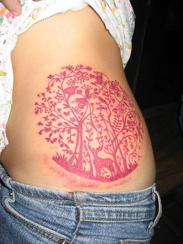 Amaizing trees pink tattoo