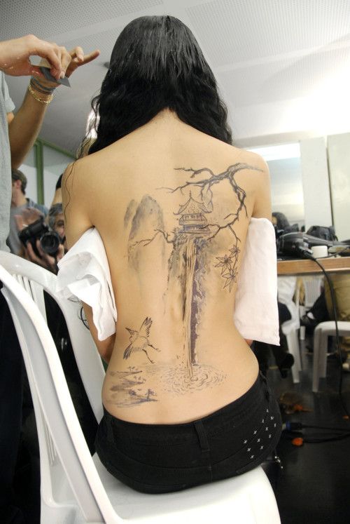 Asian tree tattoo