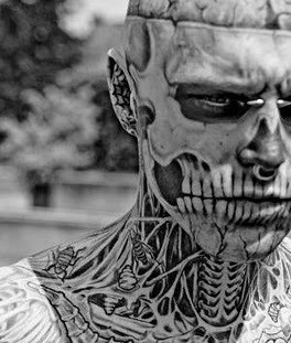 Awesome face tattoo