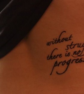 Back quotes tattoo