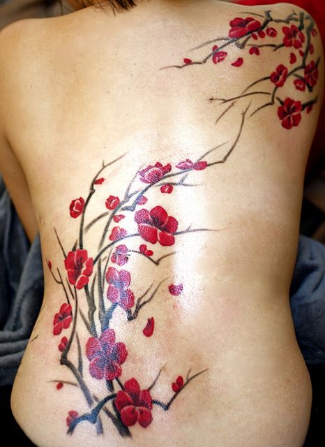 Back red tattoo