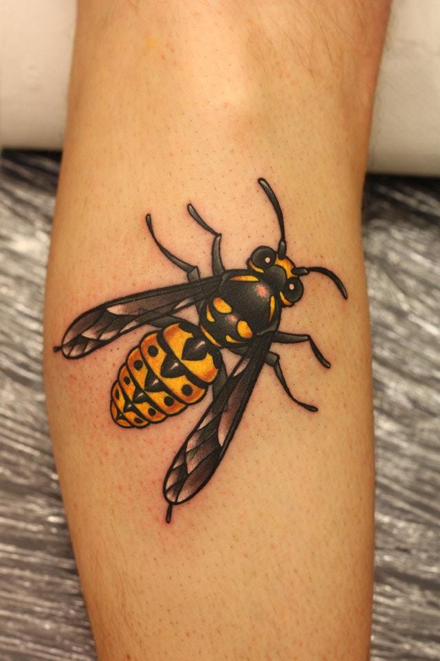 Bee tattoo by Michelle Maddison