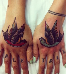 Birds tattoo by Kirk Jones