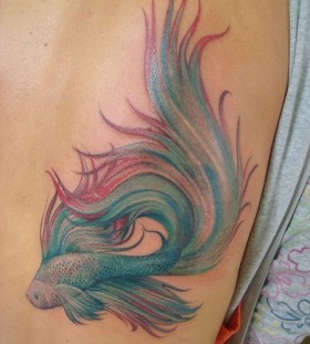 Colorful fish tattoo