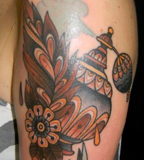 Colorful ornaments tattoo