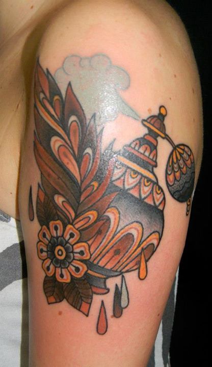 Colorful ornaments tattoo