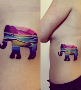 Cool elephants tattoo idea