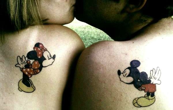 Couple disney tattoo