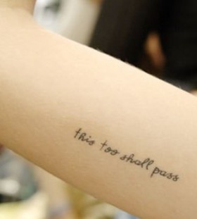 Cute arm quotes tattoo