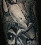 Cute bird tattoo by James Spencer Briggs