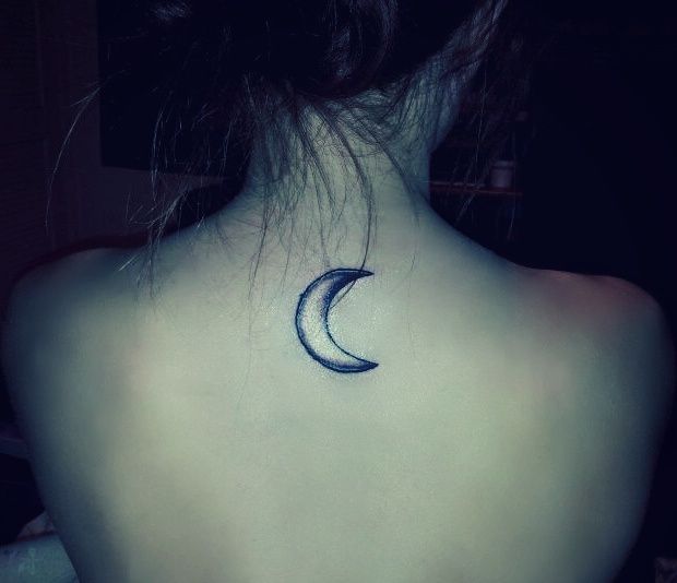 Cute moon tattoo