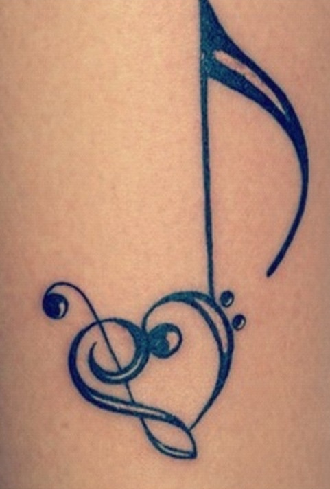 Cute music tattoo