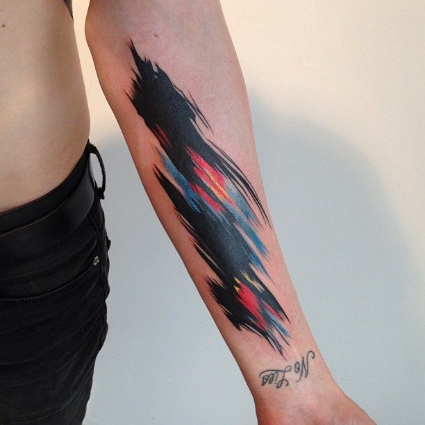 Different colors tattoo by Amanda Wachob