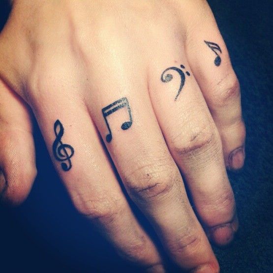 Fingers music tattoo