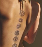 Flowers back tattoo