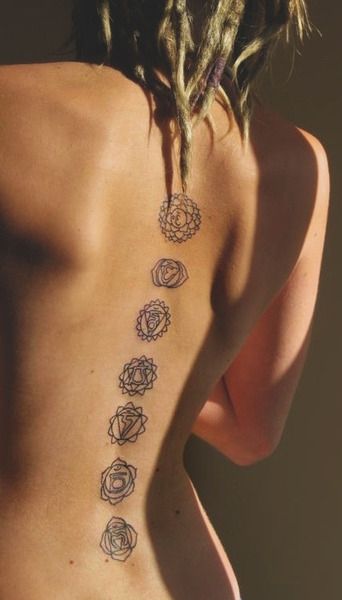 Flowers back tattoo