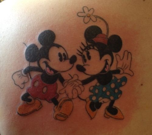 Friendly disney mouse tattoo