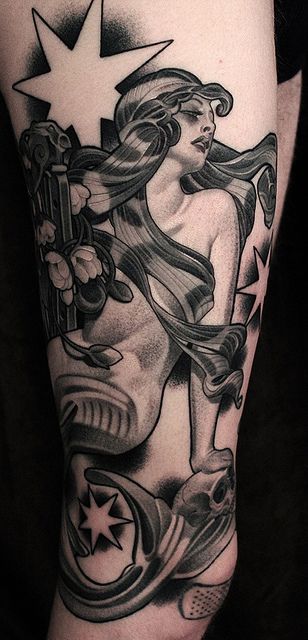 Girl tattoo by James Spencer Briggs