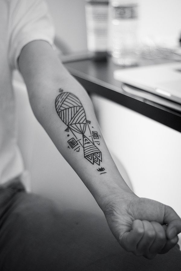 Graphically gorgeous geometric tattoo