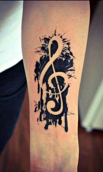 Great black music tattoo