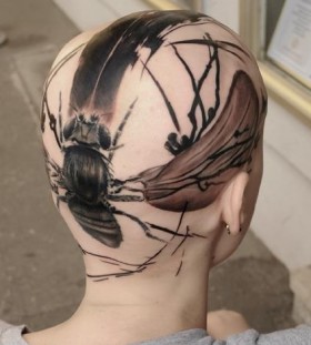 Head tattoo by Volko Merschky