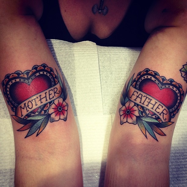 Heart tattoo by Kirk Jones