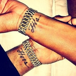 His and  her couples tattoo