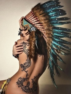 Indian back tattoo