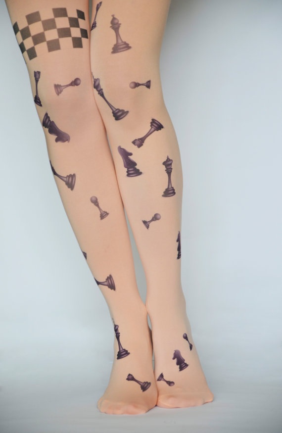 Legs chess tattoo