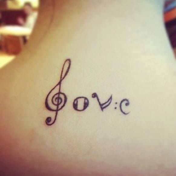 Love music tattoo