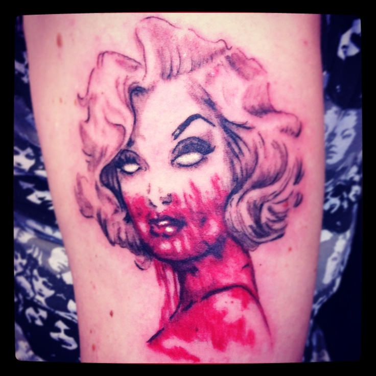 Marilyn Monroe tattoo Zombie