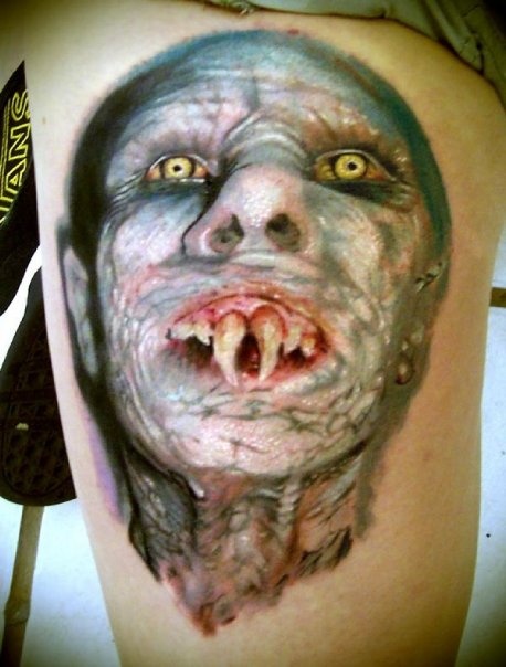 Nosferatu scary tattoo