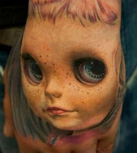 Pretty kid face tattoo