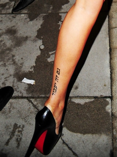 Pretty leg woman tattoo