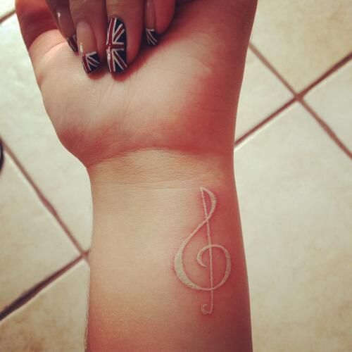 Pretty wrist music tattoo