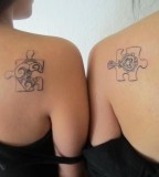 Puzzle couples tattoo
