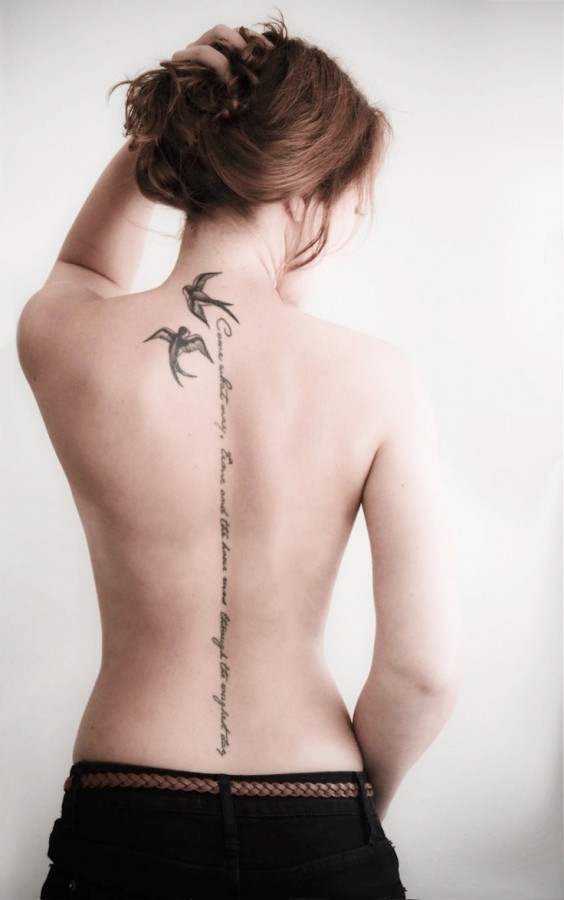 Quotes back tattoo