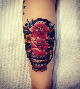 Red tattoo by Kirk Jones