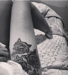 Roses hip tattoo