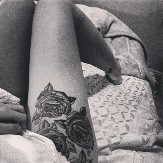 Roses hip tattoo