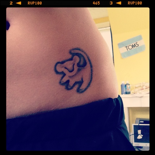 Simba hip tatoo