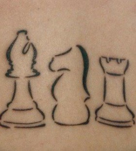 Simple chess tattoo