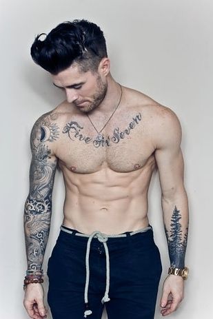 Sportive man tattoo