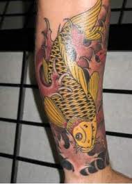 Unique yellow tattoo