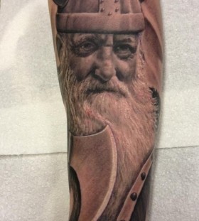 Viking tattoo by Michelle Maddison