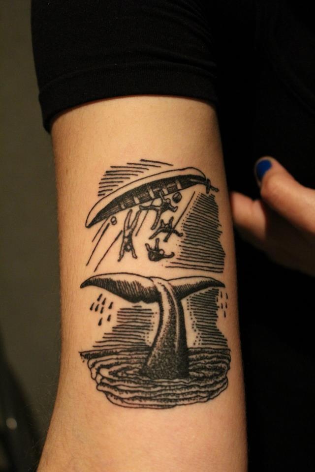 Whale black tattoo