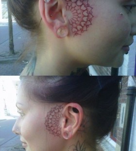 Woman face tattoo