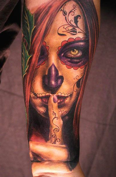 Woman tattoo by Andy Engel